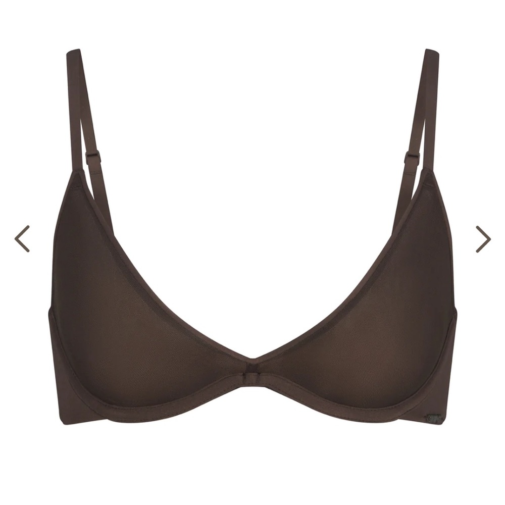 SKIMS Weightless Scoop Bra, Esperesso / 32F (DDD)